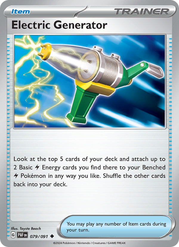 Electric Generator 079 uit Paldean Fates Pokémon kaart