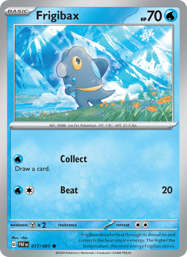 Frigibax 017 uit Paldean Fates Pokémon kaart