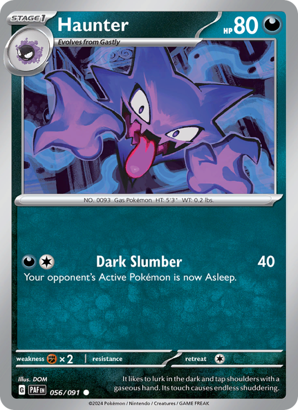 Haunter 056 uit Paldean Fates Pokémon kaart