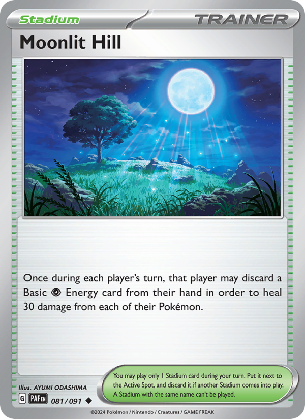 Moonlit Hill 081 uit Paldean Fates Pokémon kaart