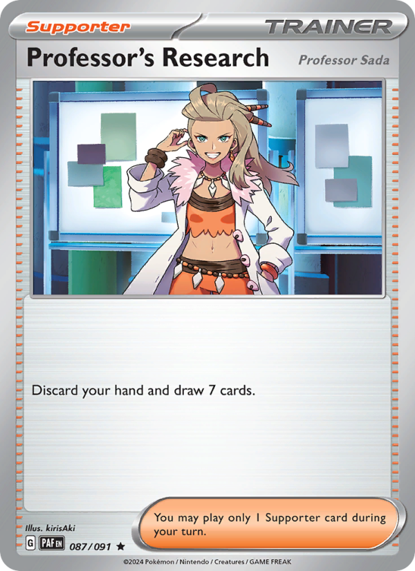 Professor's Research 087 uit Paldean Fates Pokémon kaart