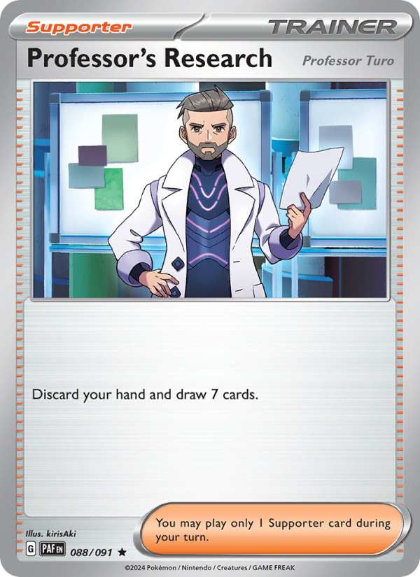 Professor's Research 088 uit Paldean Fates Pokémon kaart
