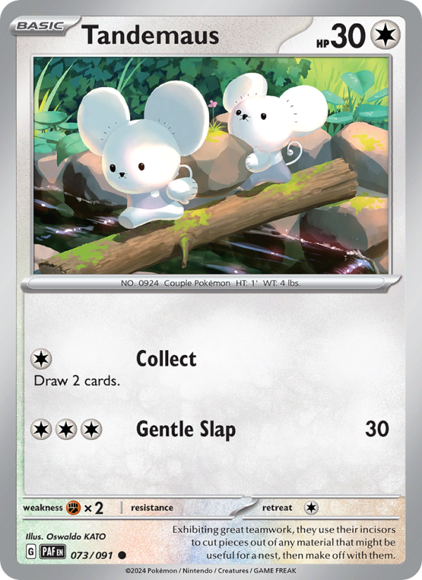 Tandemaus 073 uit Paldean Fates Pokémon kaart