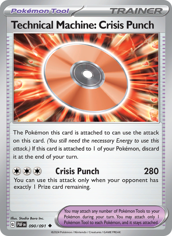 Technical Machine: Crisis Punch 090 uit Paldean Fates Pokémon kaart