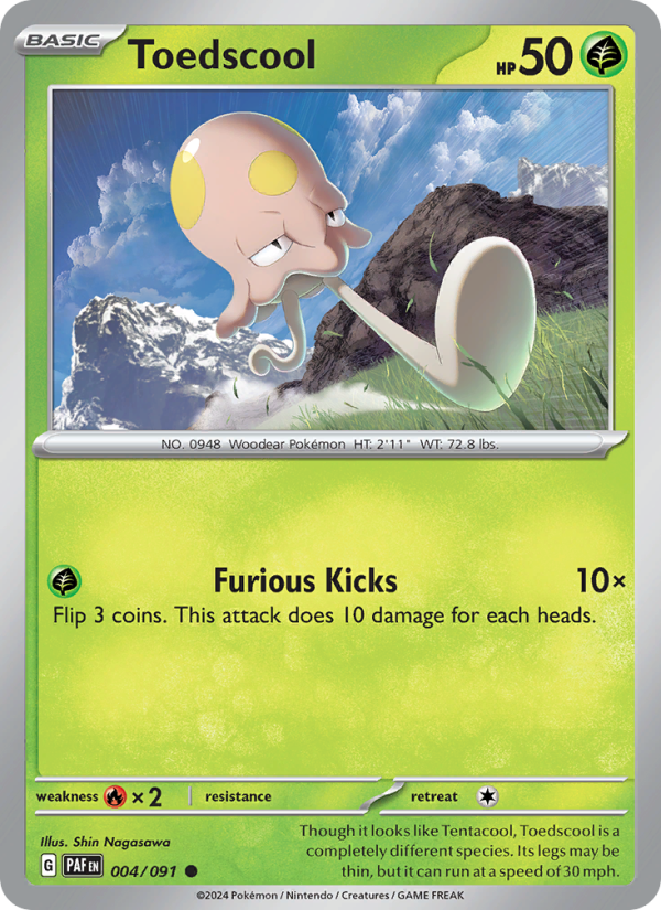 Toedscool 004 uit Paldean Fates Pokémon kaart