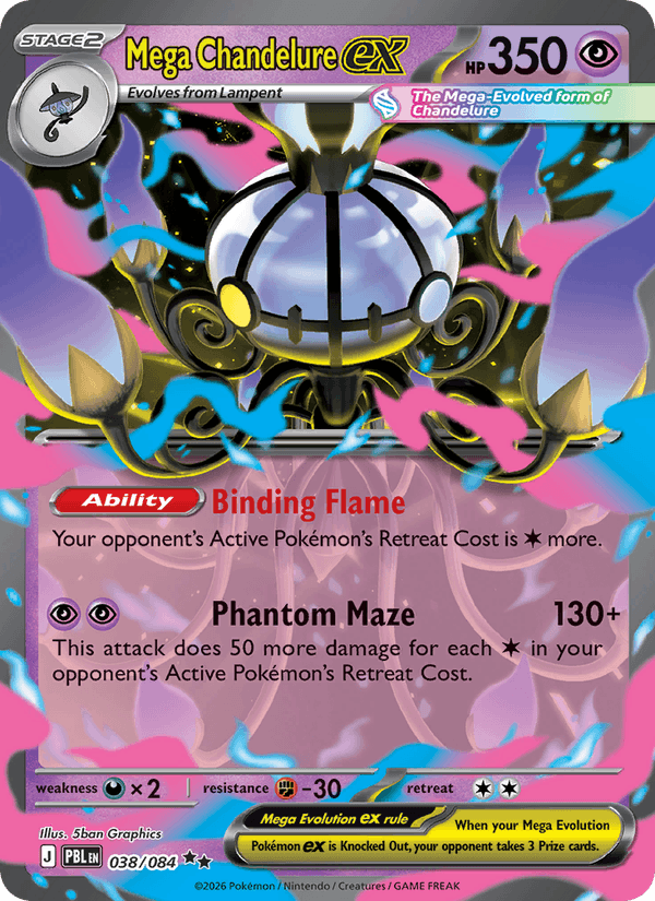 Mega Chandelure ex - 038 uit Pitch Black