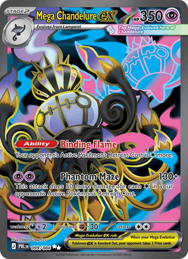 Mega Chandelure ex - 099 uit Pitch Black