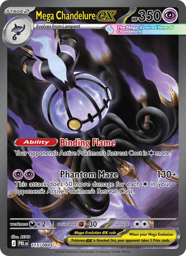 Mega Chandelure ex - 115 uit Pitch Black