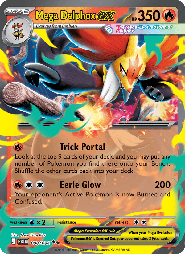 Mega Delphox ex - 008 uit Pitch Black