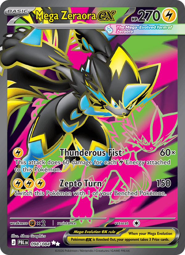 Mega Zeraora ex - 098 uit Pitch Black