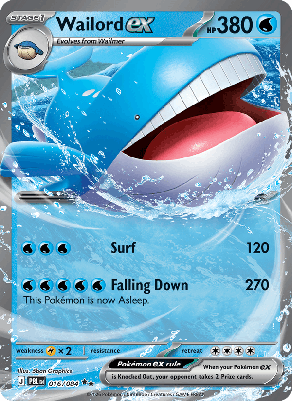 Wailord ex - 016 uit Pitch Black