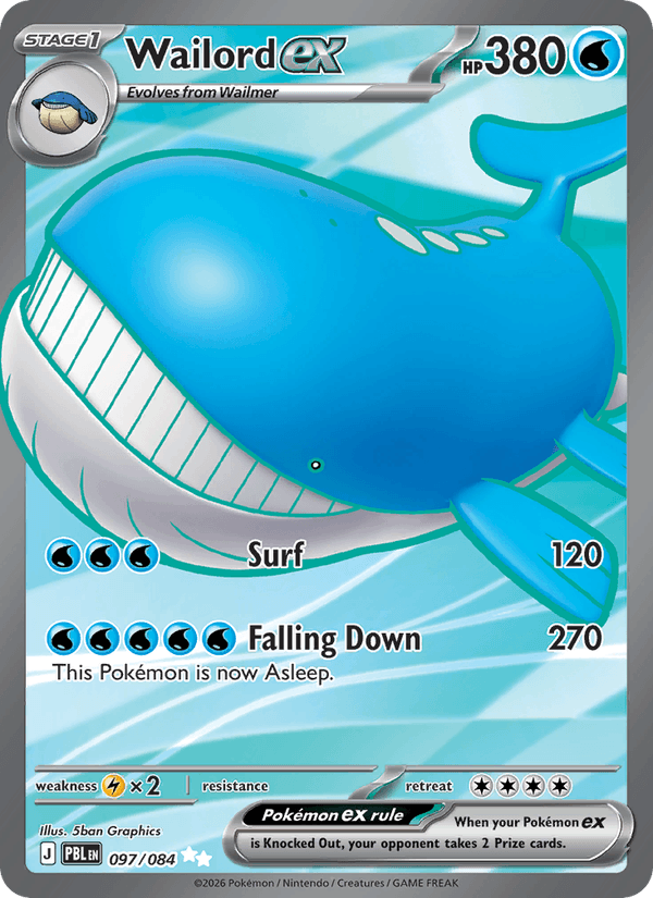 Wailord ex - 097 uit Pitch Black